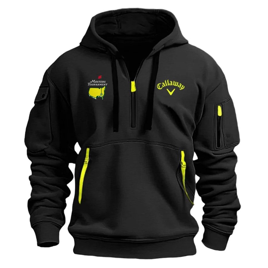 Black Color Callaway Fashion Hoodie Half Zipper Masters Tournament Gift For Fans