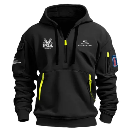 Black Color Cobra Golf Fashion Hoodie Half Zipper 2024 PGA Championship Valhalla Gift For Fans