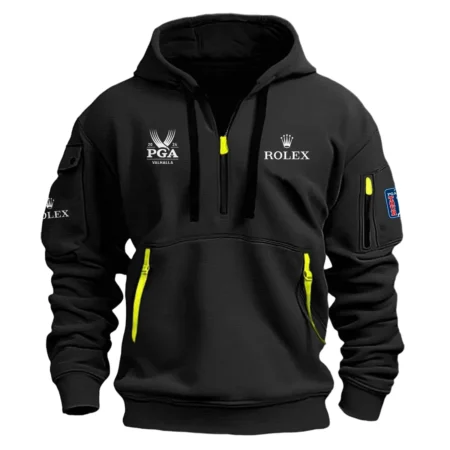 Black Color Rolex Fashion Hoodie Half Zipper 2024 PGA Championship Valhalla Gift For Fans