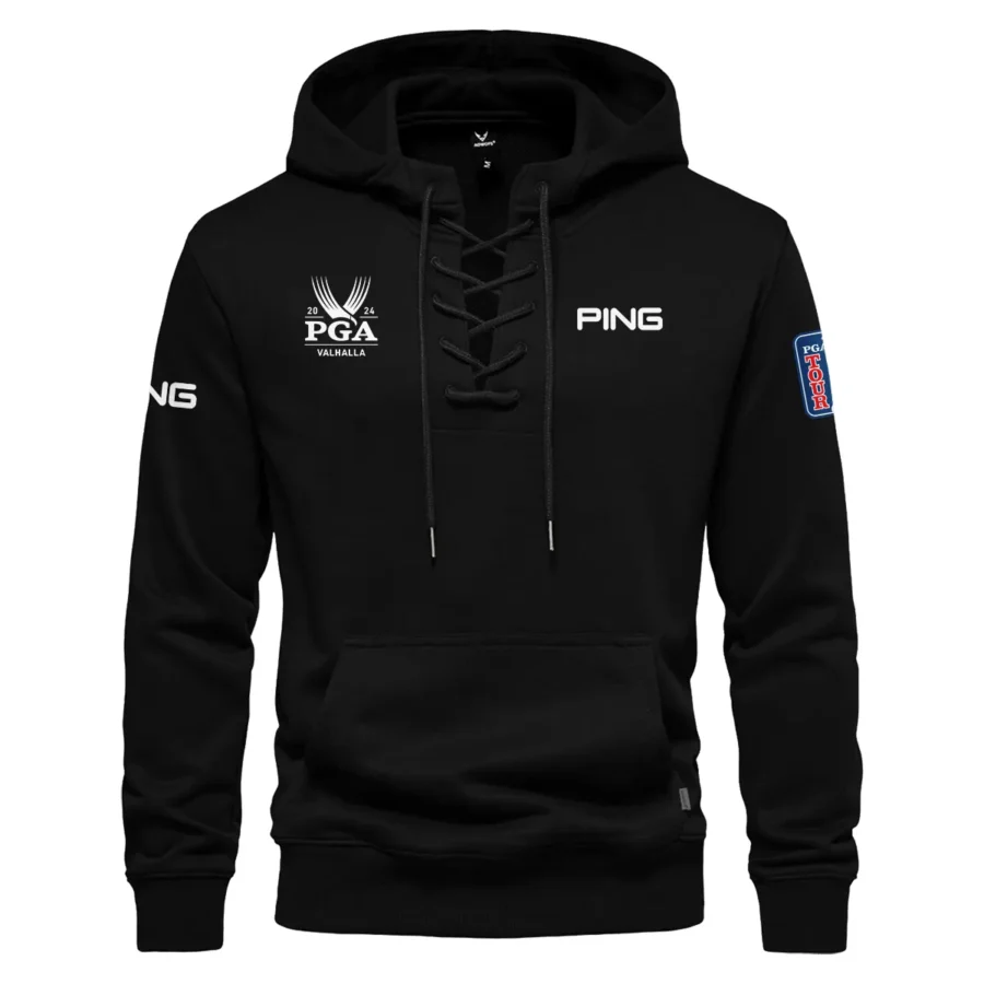 Black Color Ping 2024 PGA Championship Valhalla Tied Up Hoodie Fashion Retro Jumpers