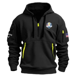 Navy Color Brand Rolex Hoodie Half Zipper Ryder Cup Gift For Fans