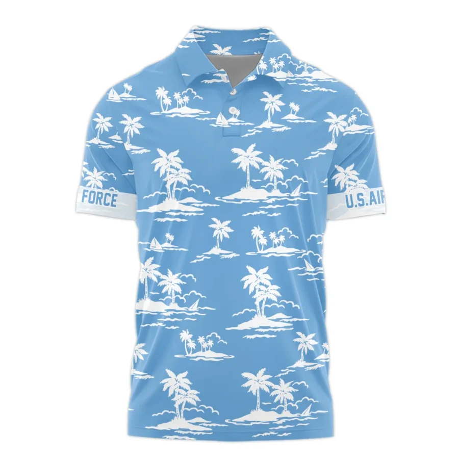 Hawaii Pattern Summer Beach Shirt Veteran U.S. Air Force All Over Prints Polo Shirt