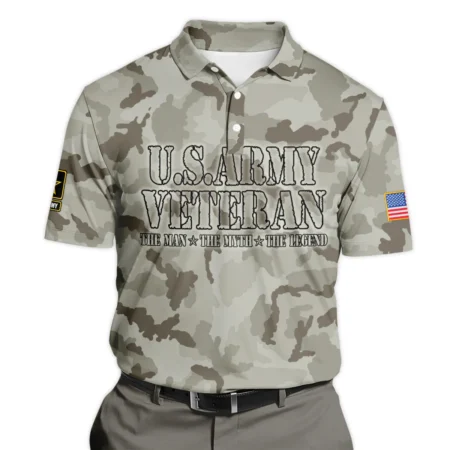 Veteran The Man The Myth The Legend U.S. Army All Over Prints Polo Shirt