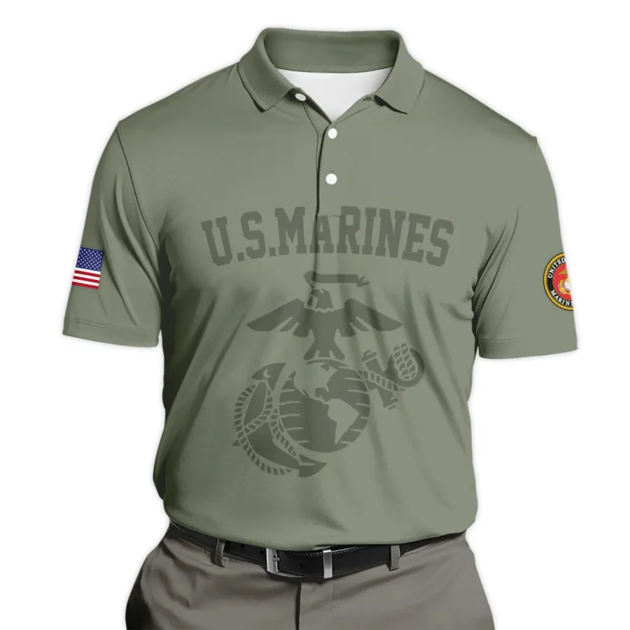 Veteran World War II U.S. Marine Corps All Over Prints Polo Shirt