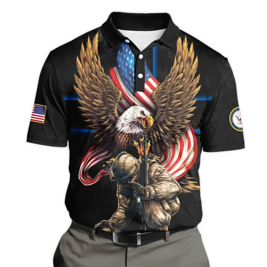 Veteran Only Two Defining Forces Have Ever Offered To Die For You U.S. Navy All Over Prints Polo Shirt