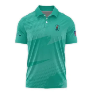 Golf Sport Pattern Green Mix Color 124th U.S. Open Pinehurst Cobra Golf Zipper Polo Shirt Style Classic