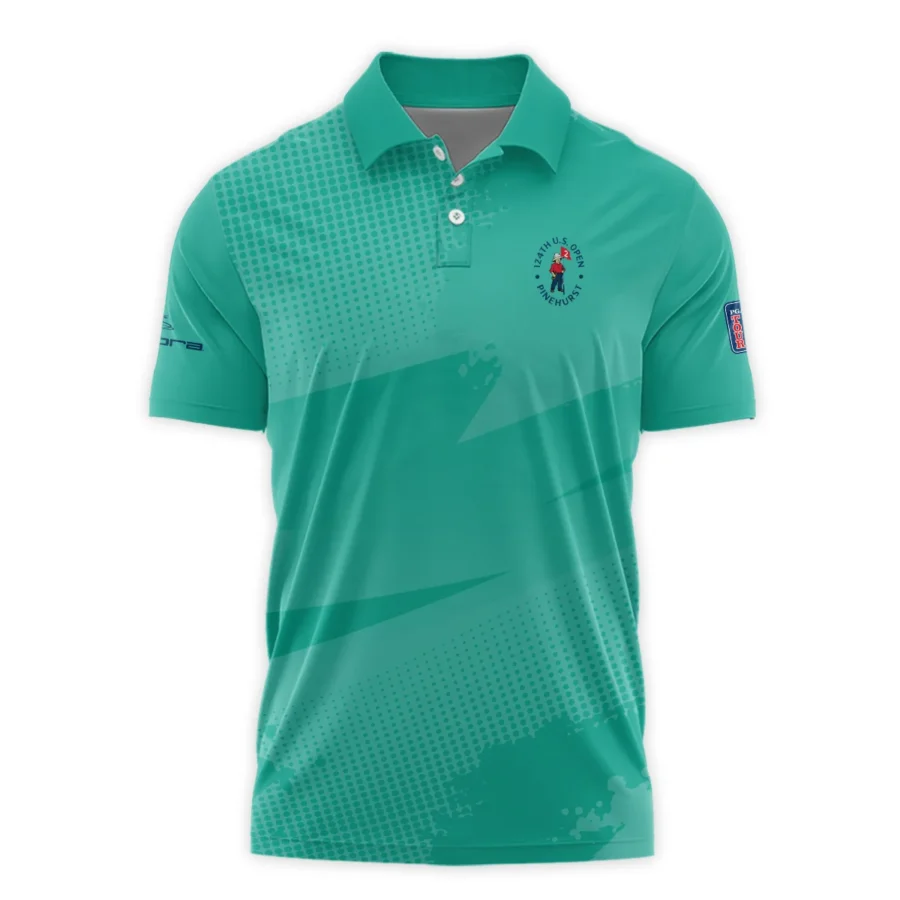 Golf Sport Pattern Green Mix Color 124th U.S. Open Pinehurst Cobra Golf Polo Shirt Style Classic