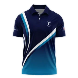 Cobra Golf 124th U.S. Open Pinehurst Dark Blue Gradient Abstract White Background  Zipper Polo Shirt Style Classic