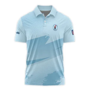 124th U.S. Open Pinehurst Ping Light Blue Backgound Zipper Polo Shirt Style Classic