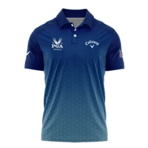 Golf Sport Pattern Blue Sport Uniform 2024 PGA Championship Valhalla Callaway Zipper Polo Shirt Style Classic