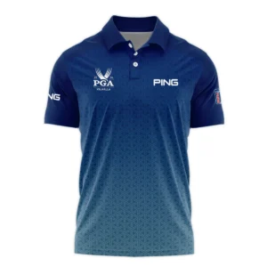 Golf Sport Pattern Blue Sport Uniform 2024 PGA Championship Valhalla Ping Zipper Polo Shirt Style Classic