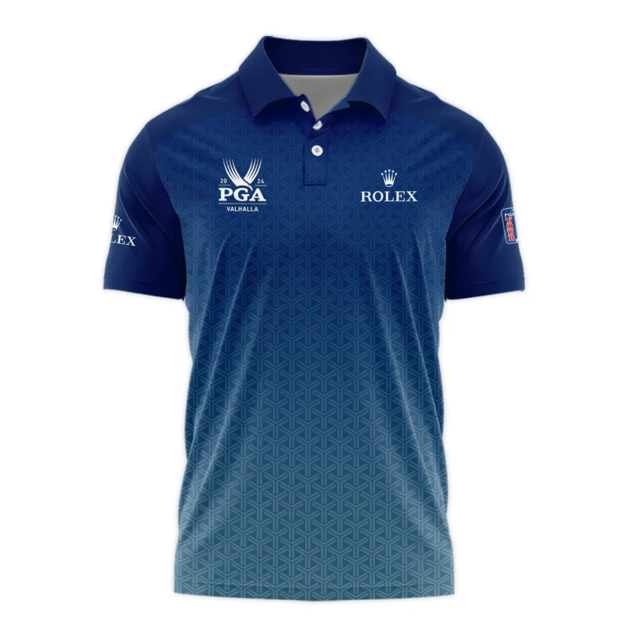 Golf Sport Pattern Blue Sport Uniform 2024 PGA Championship Valhalla Rolex Polo Shirt Style Classic