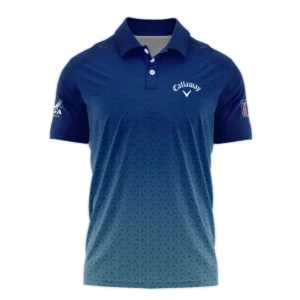 Golf Sport Pattern Blue Sport Uniform 2024 PGA Championship Valhalla Callaway Zipper Polo Shirt Style Classic