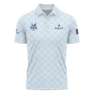 Golf Sport Pattern Light Blue Sport 2024 PGA Championship Valhalla Rolex Zipper Polo Shirt Style Classic