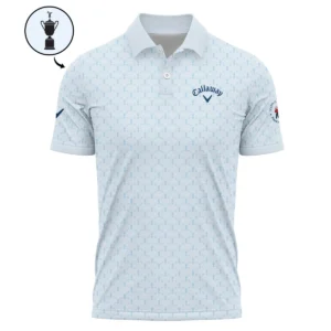 Golf Sport Pattern Blue Sport Uniform 124th U.S. Open Pinehurst Callaway Zipper Polo Shirt Style Classic