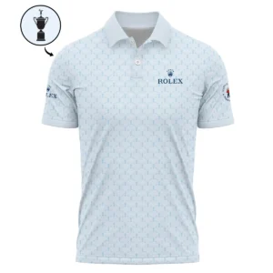 Golf Sport Pattern Blue Sport Uniform 124th U.S. Open Pinehurst Rolex Zipper Polo Shirt Style Classic