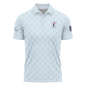 Golf Sport Pattern Light Blue Style 124th U.S. Open Pinehurst Rolex Zipper Polo Shirt Style Classic