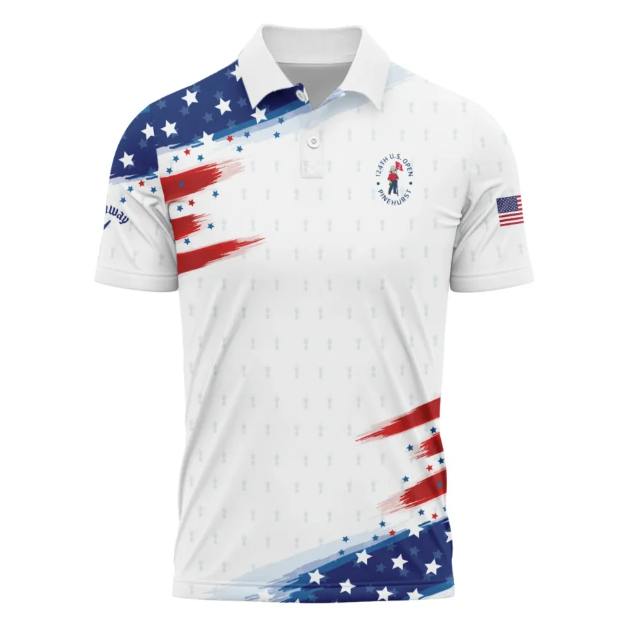 Golf Flag American Sport Love 124th U.S. Open Pinehurst Callaway Polo Shirt Style Classic