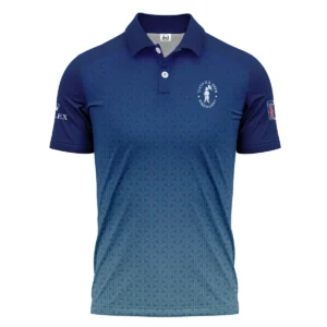 Sport Gradiend Blue Mix Color 124th U.S. Open Pinehurst Pinehurst Rolex Zipper Polo Shirt Style Classic