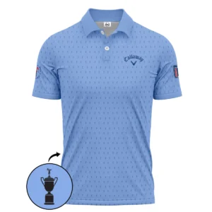 Golf Pattern Cup Blue 124th U.S. Open Pinehurst Pinehurst Callaway Zipper Polo Shirt Style Classic