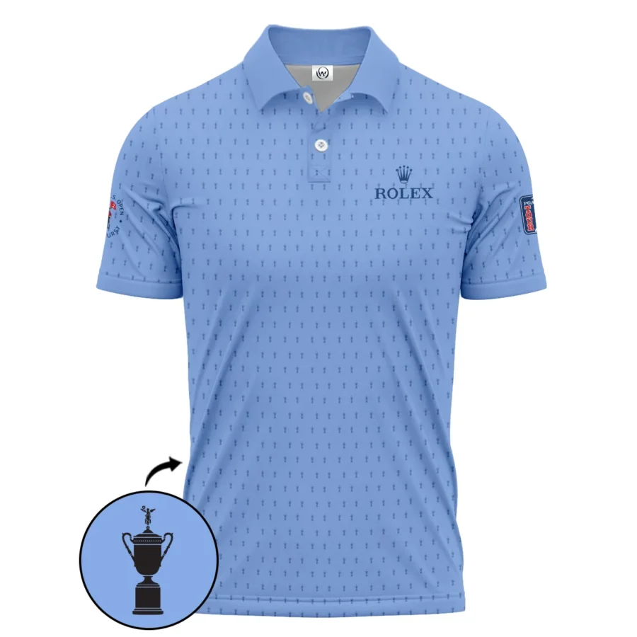 Golf Pattern Cup Blue 124th U.S. Open Pinehurst Pinehurst Rolex Polo Shirt Style Classic