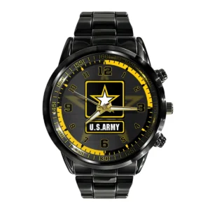 U.S. Air Force Logo Black Stainless Steel Watch Gift For Airmen