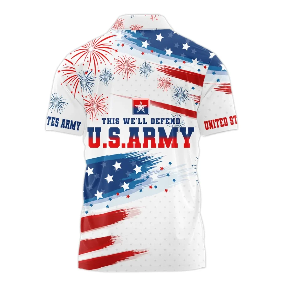 United States Independence Day U.S. Army All Over Prints Polo Shirt