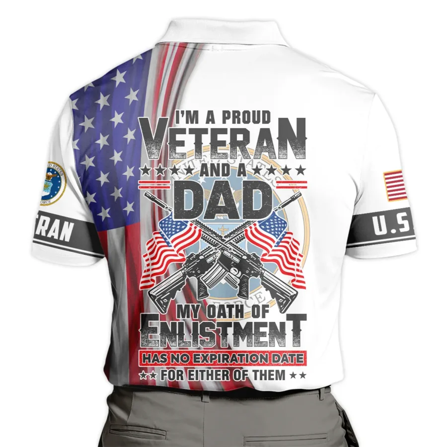 I Am Proud Veteran And A Dad U.S. Air Force All Over Prints Polo Shirt