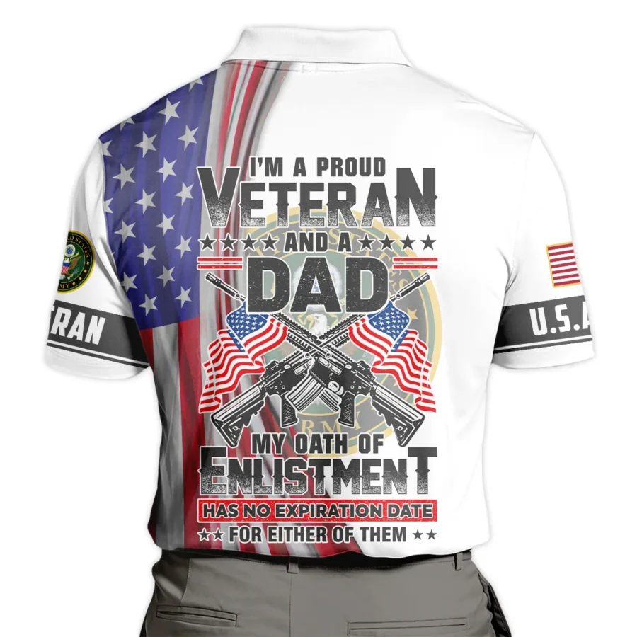 I Am Proud Veteran And A Dad U.S. Army All Over Prints Polo Shirt