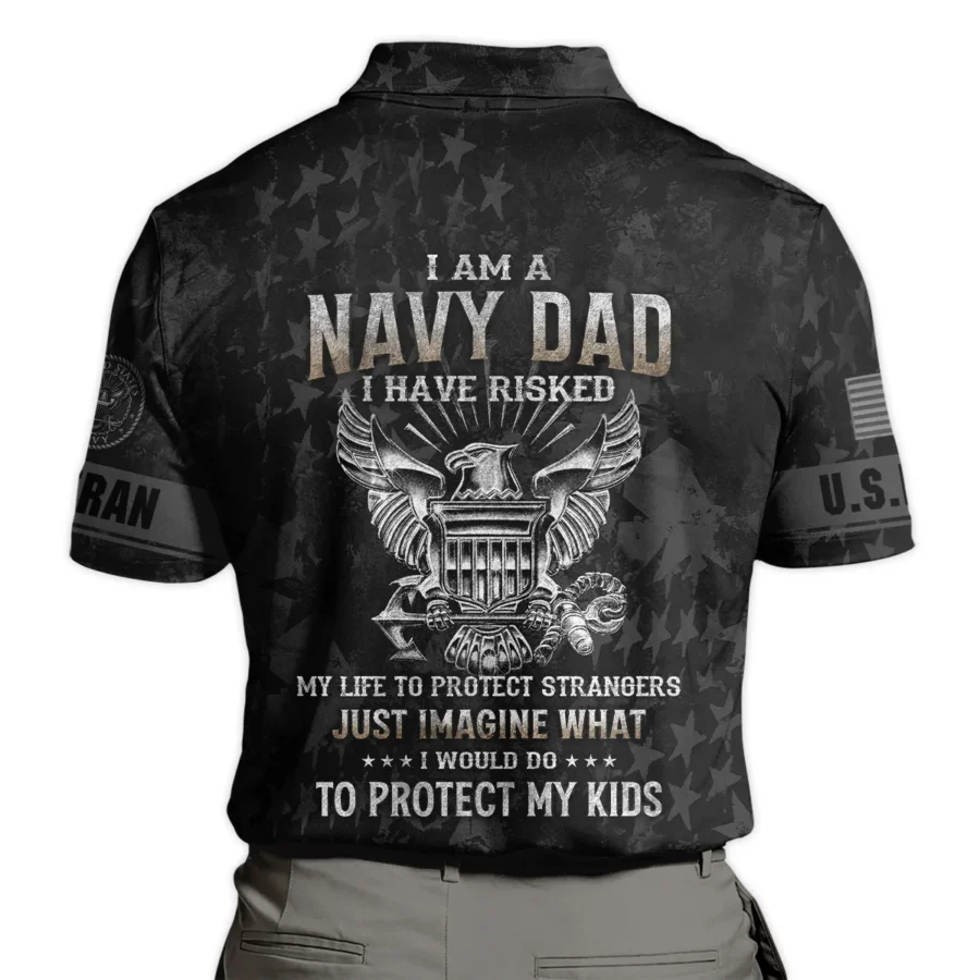 Veteran Just Imagine What I Would Do To Protect My Kids U.S. Navy All Over Prints Polo Shirt