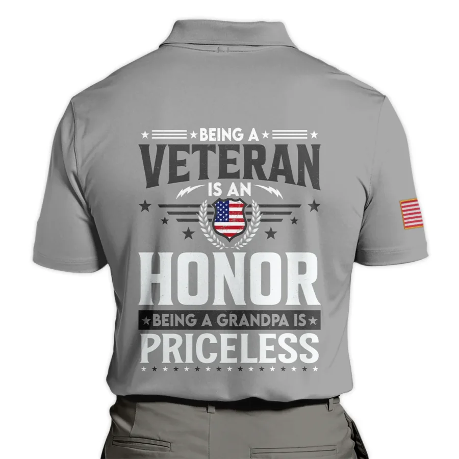 Being A Veteran Is An Honor Being A Grandpa Is Priceless U.S. Air Force All Over Prints Polo Shirt