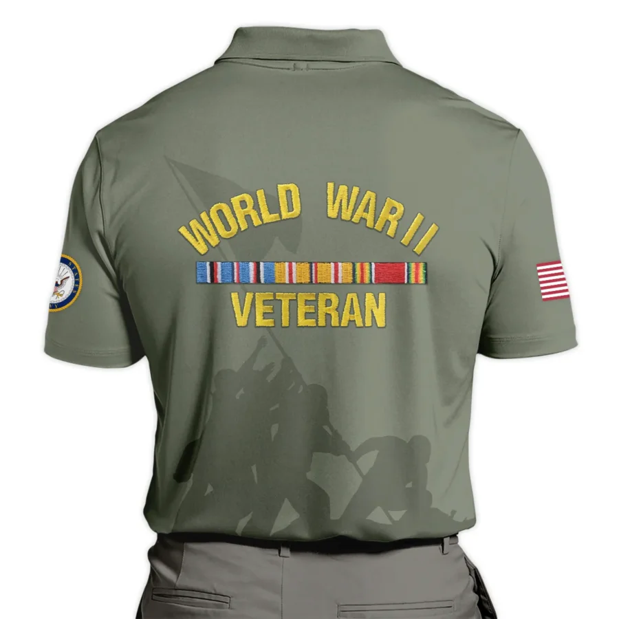 Veteran World War II U.S. Navy All Over Prints Polo Shirt