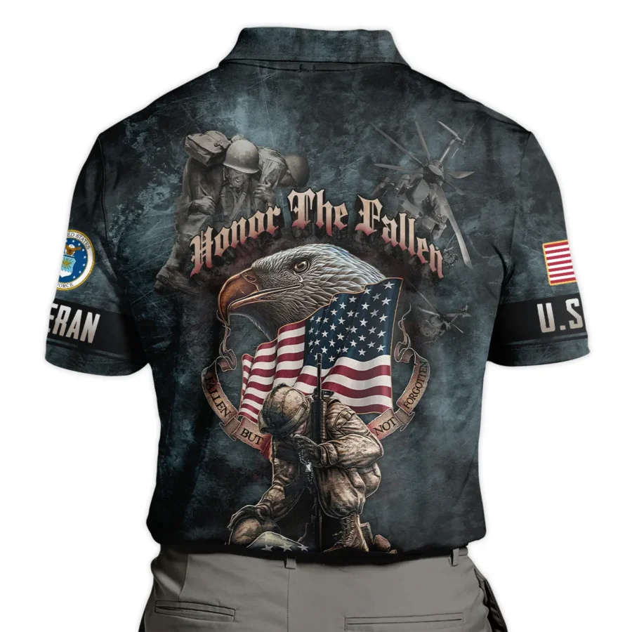 Veteran Dad Grandpa Man Of God Honor The Fallen U.S. Air Force All Over Prints Polo Shirt