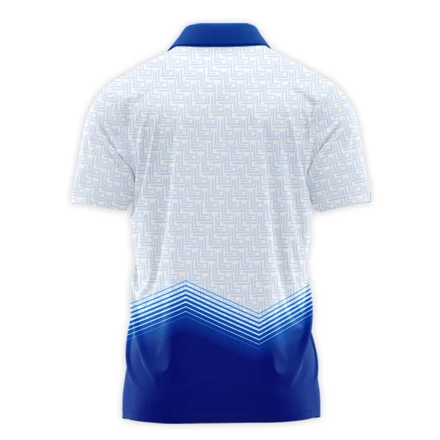 124th U.S. Open Pinehurst Blue Gradient Pattern White  Cobra Golf Polo Shirt Style Classic