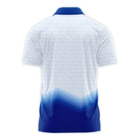 124th U.S. Open Pinehurst Blue Gradient Pattern White  Callaway Zipper Polo Shirt Style Classic