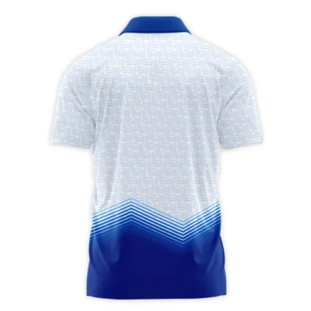 124th U.S. Open Pinehurst Blue Gradient Pattern White  Rolex Zipper Polo Shirt Style Classic