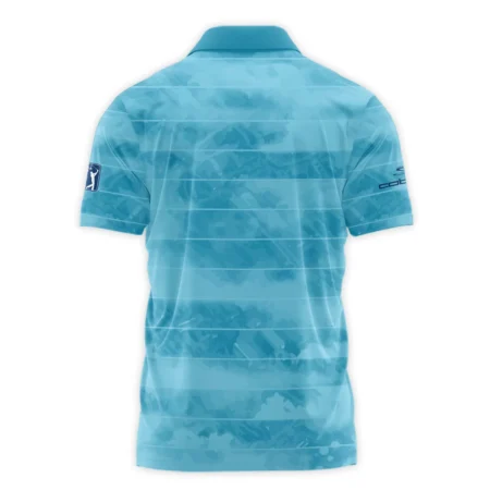 Cobra Golf 124th U.S. Open Pinehurst Blue Abstract Background Line Polo Shirt Style Classic