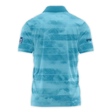 Ping 124th U.S. Open Pinehurst Blue Abstract Background Line Polo Shirt Style Classic