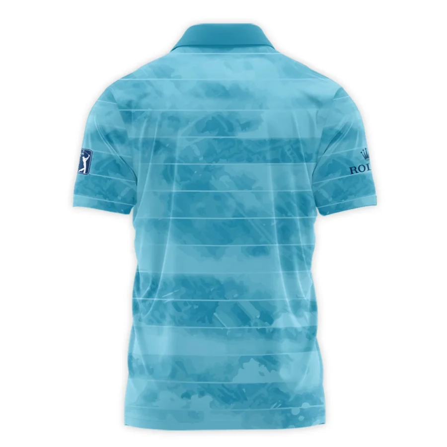 Rolex 124th U.S. Open Pinehurst Blue Abstract Background Line Polo Shirt Style Classic