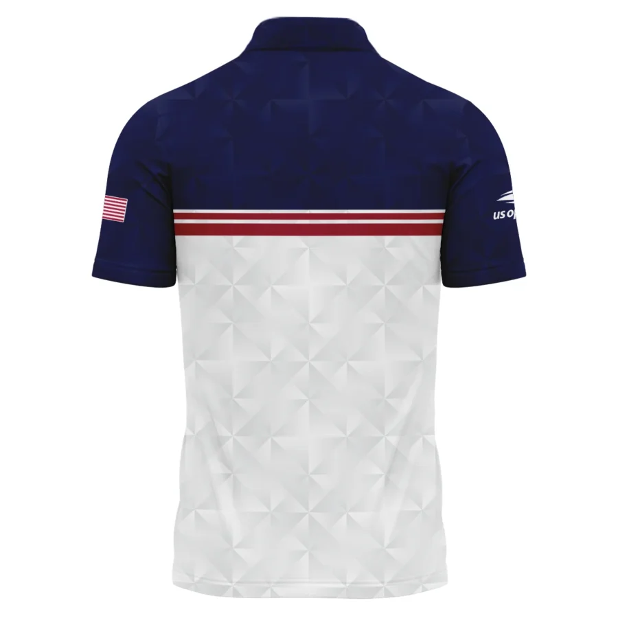 Lacoste US Open Tennis Purple White Red Line Abstract Polo Shirt Style Classic