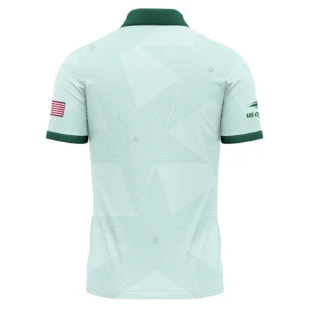 Tennis Pattern Star Light Green US Open Tennis Lacoste Polo Shirt Style Classic