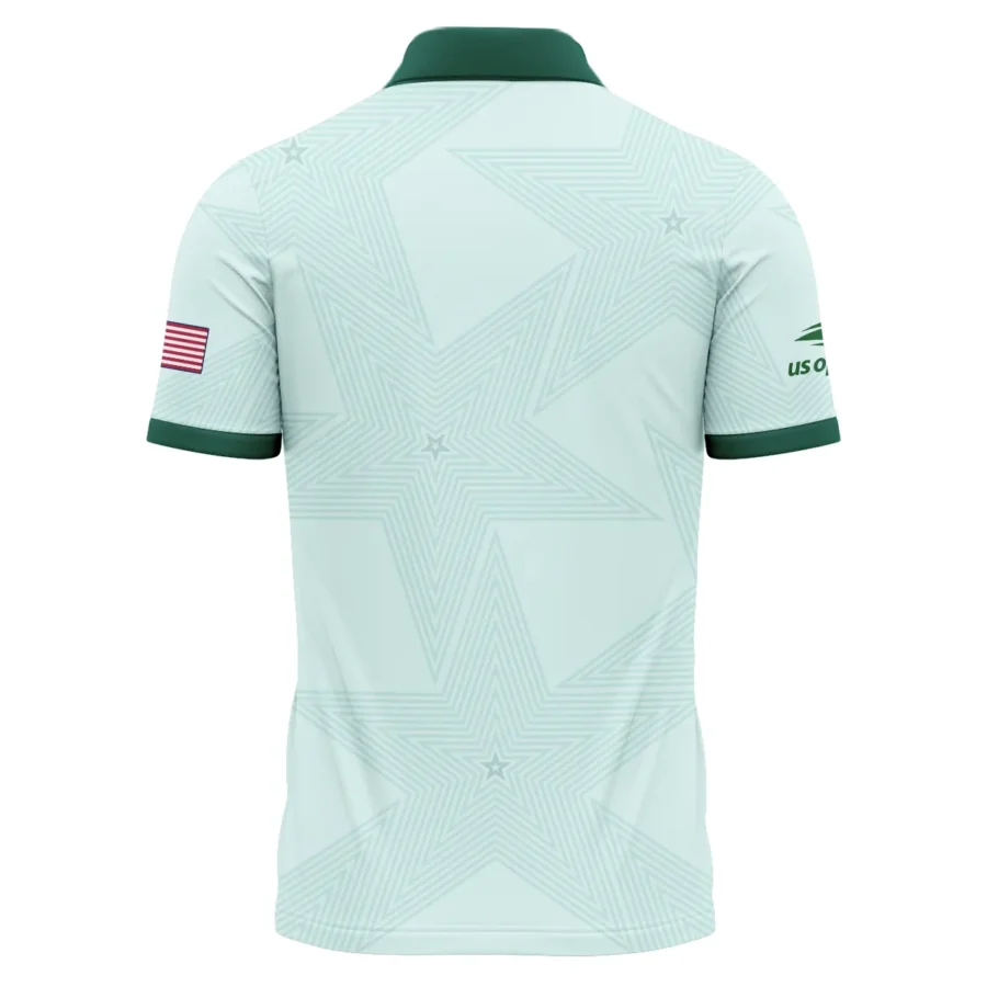 Tennis Pattern Star Light Green US Open Tennis Lacoste Polo Shirt Style Classic