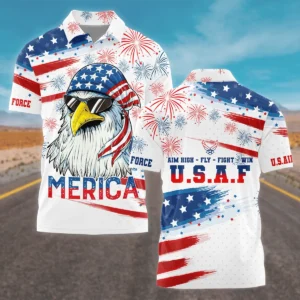 United States Independence Day U.S. Air Force All Over Prints Oversized Hawaiian Shirt