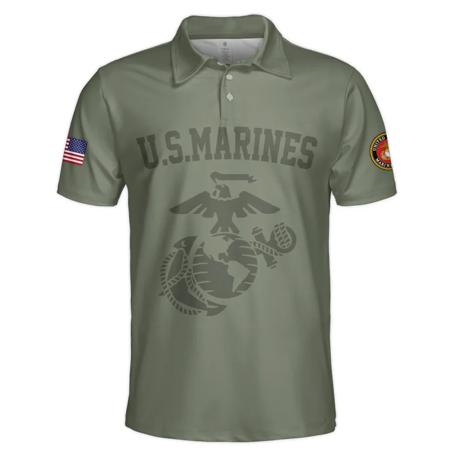 Veteran World War II U.S. Marine Corps All Over Prints Polo Shirt