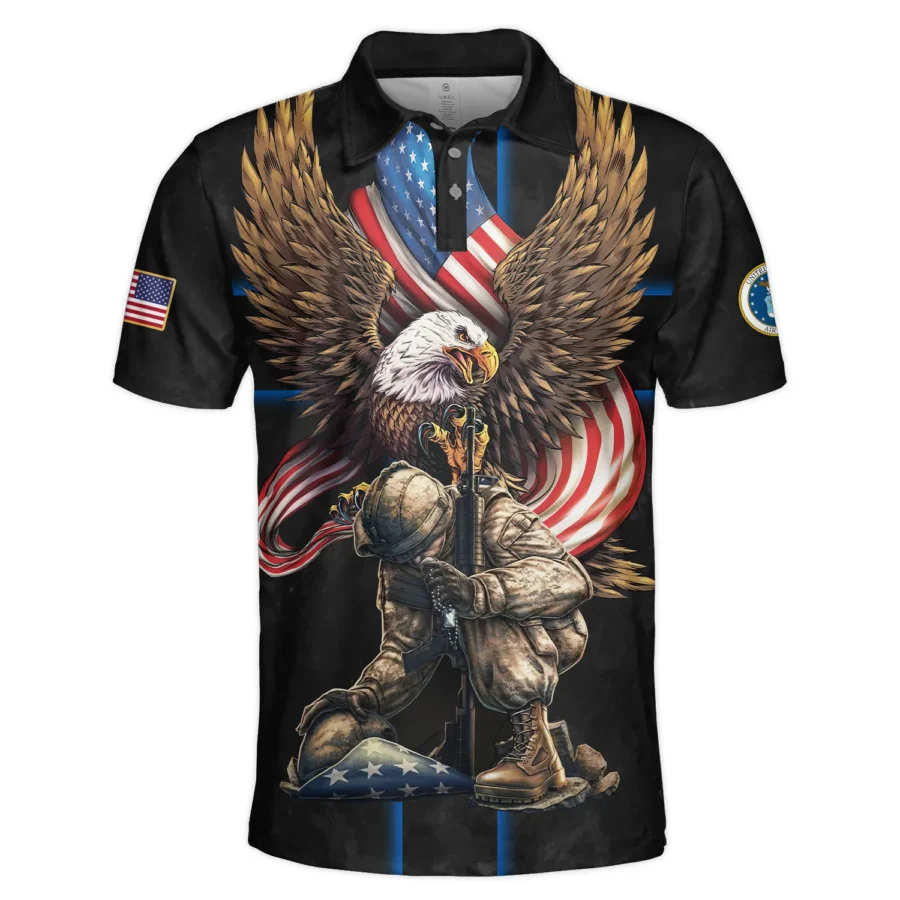 Veteran Only Two Defining Forces Have Ever Offered To Die For You U.S. Air Force All Over Prints Polo Shirt