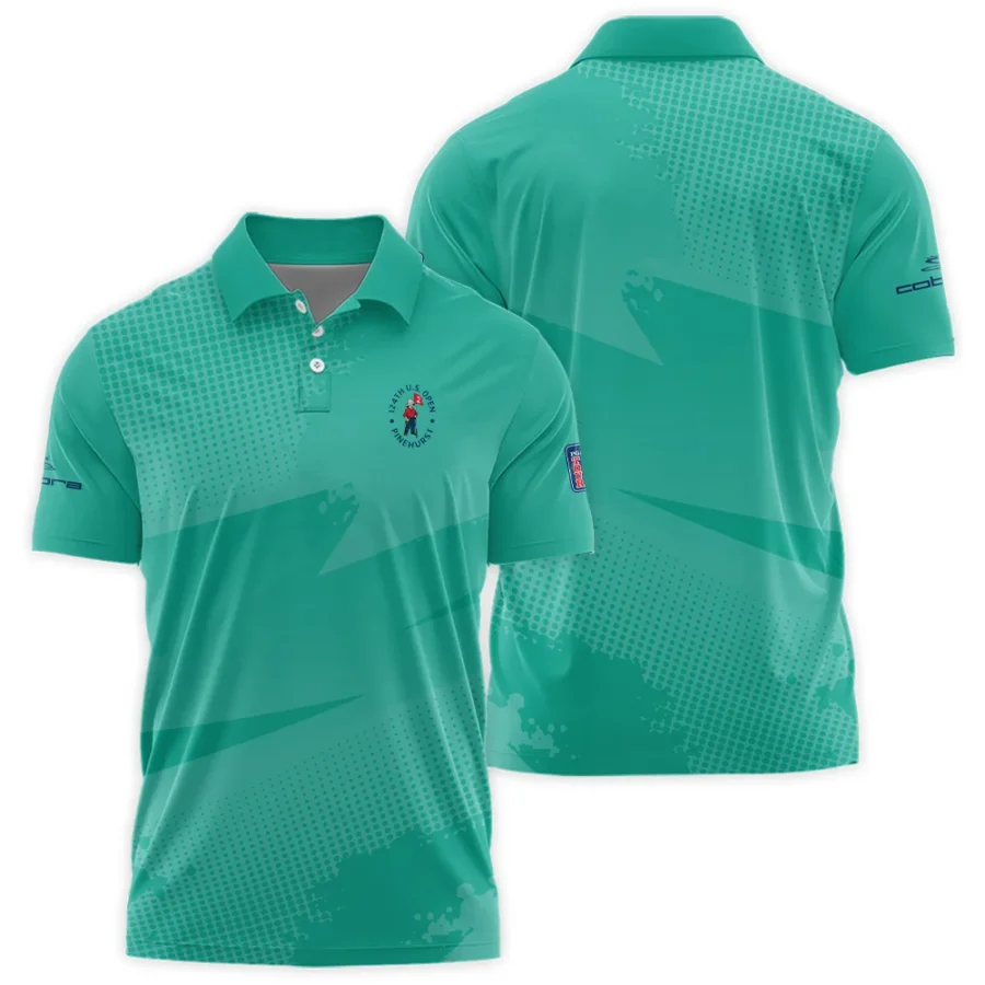 Golf Sport Pattern Green Mix Color 124th U.S. Open Pinehurst Cobra Golf Polo Shirt Style Classic