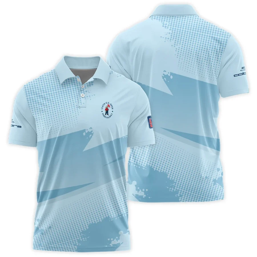 124th U.S. Open Pinehurst Cobra Golf  Light Blue Backgound Polo Shirt Style Classic