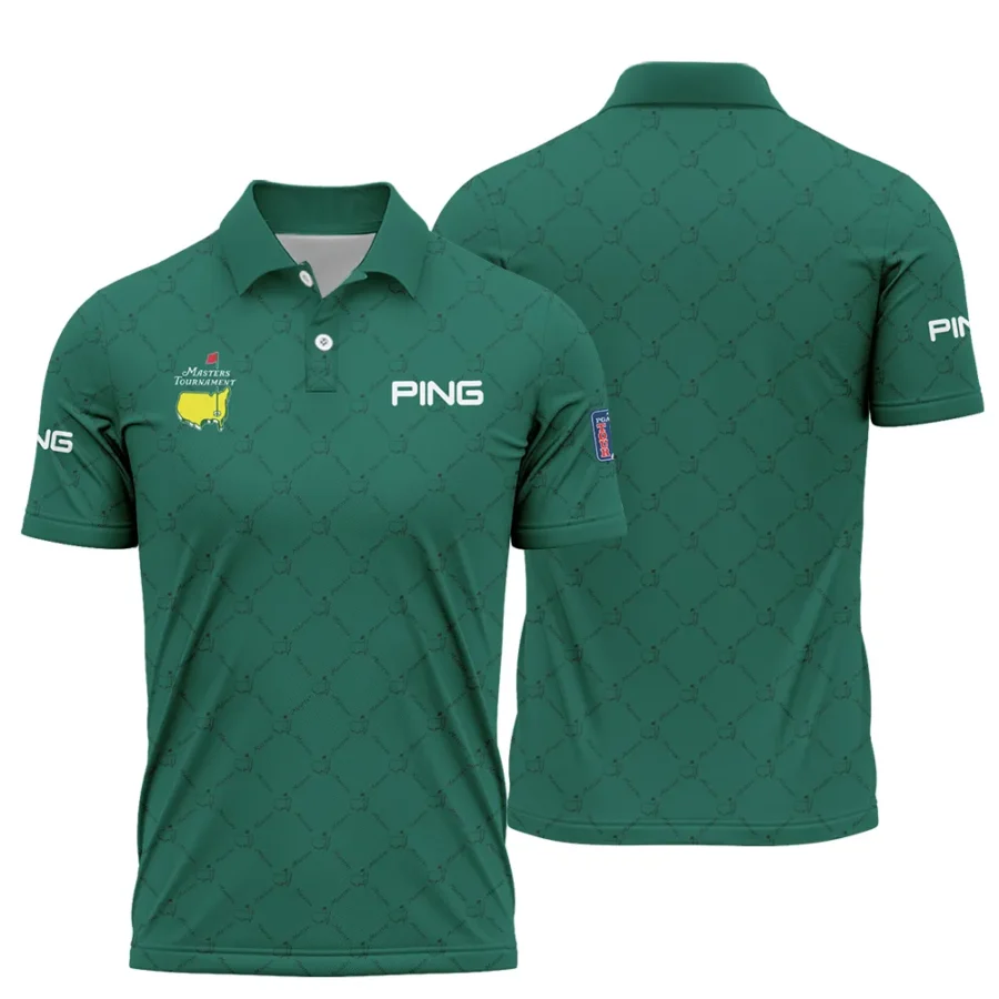 Golf Sport Pattern Color Green Mix Black Masters Tournament Ping Polo Shirt Style Classic