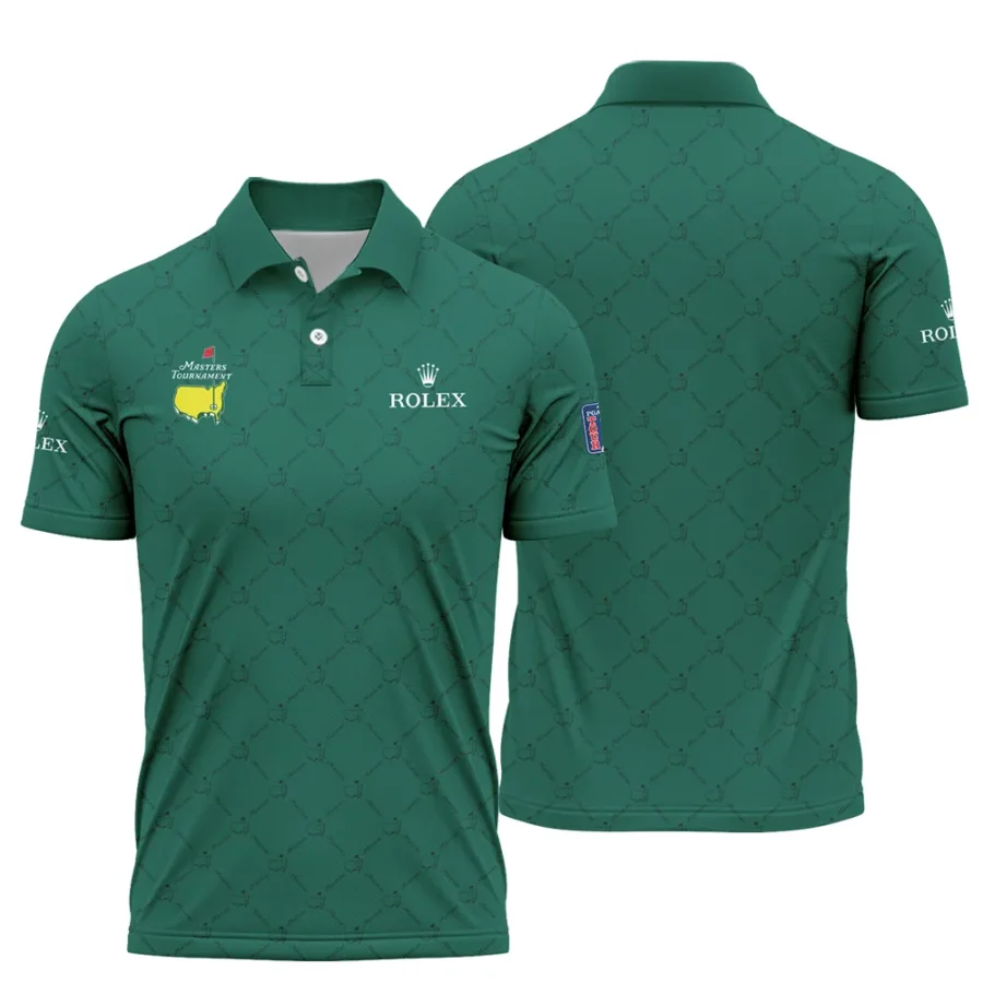 Golf Sport Pattern Color Green Mix Black Masters Tournament Rolex Polo Shirt Style Classic