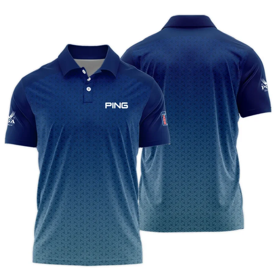 Golf Sport Pattern Blue Sport Uniform 2024 PGA Championship Valhalla Ping Polo Shirt Style Classic